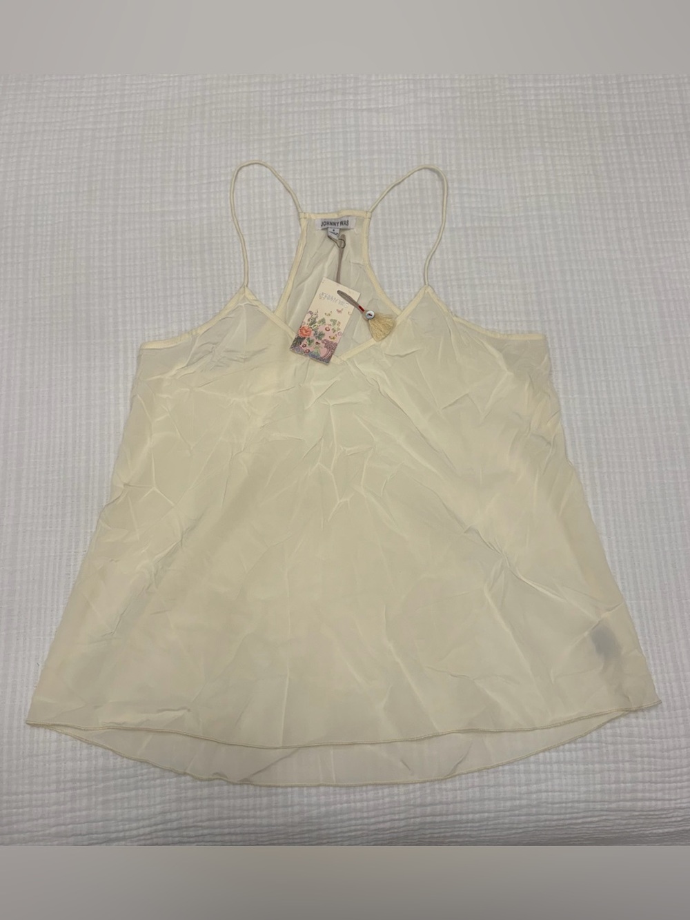 johnny was edie cream silk cami top